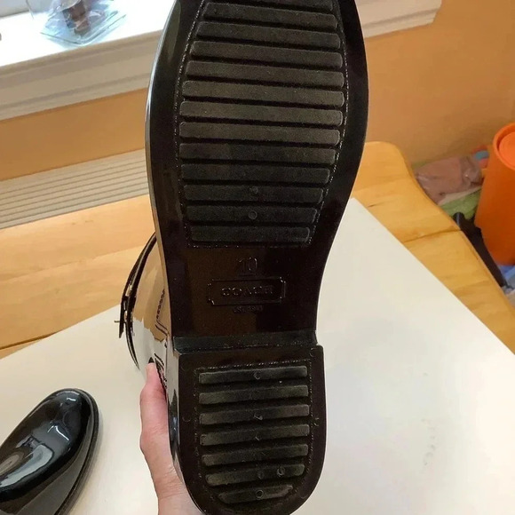 COACH Authentic Black Knee High Rainboots Size 10 - Picture 11 of 14